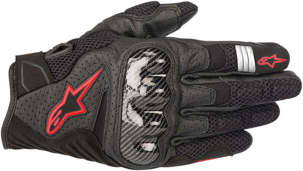 ALPINESTARS SMX-1 Air V2 Gloves - Black/Fluo Red - Small