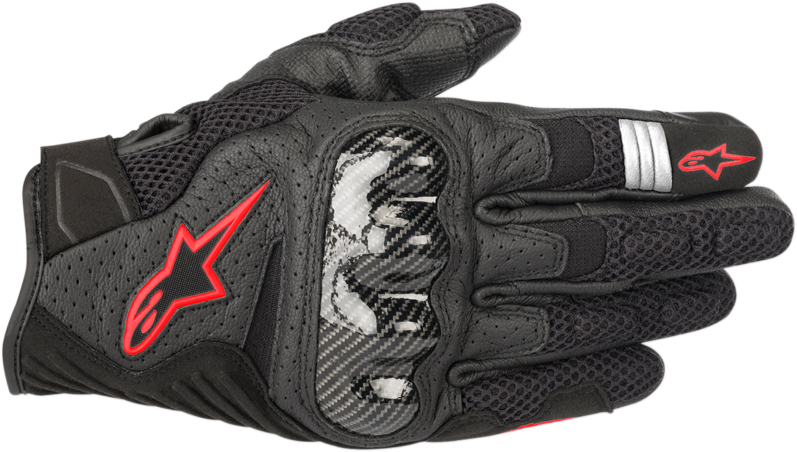 ALPINESTARS SMX-1 Air V2 Gloves - Black/Fluo Red - Small