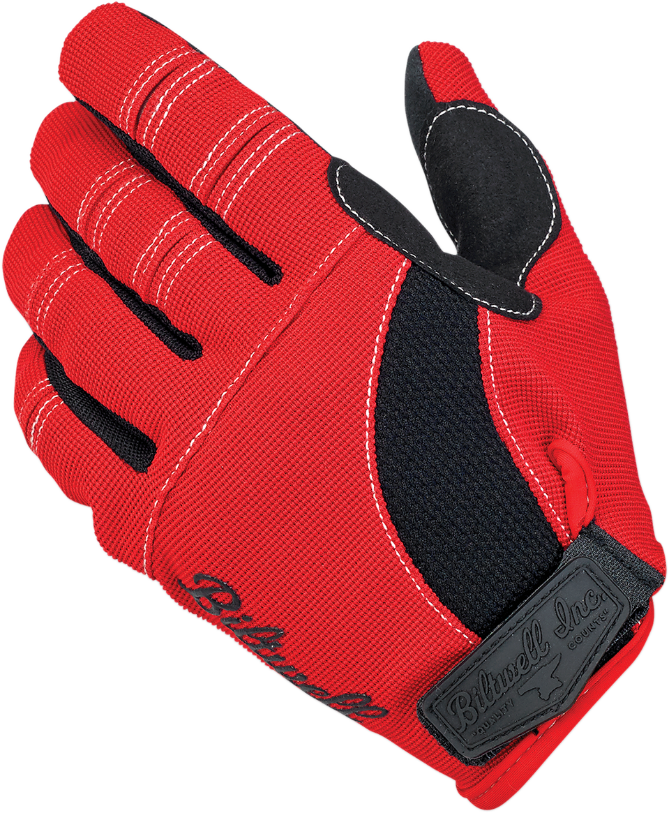 Biltwell Moto Gloves - Red/Black/White