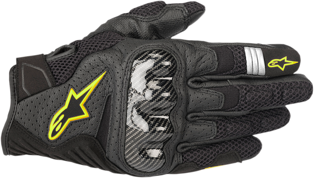 ALPINESTARS SMX-1 Air V2 Gloves - Black/Fluo Yellow - Large