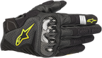 ALPINESTARS SMX-1 Air V2 Gloves - Black/Fluo Yellow - Large