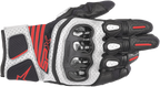 ALPINESTARS SPX AC V2 Gloves - Black/White/Fluo Red - XL