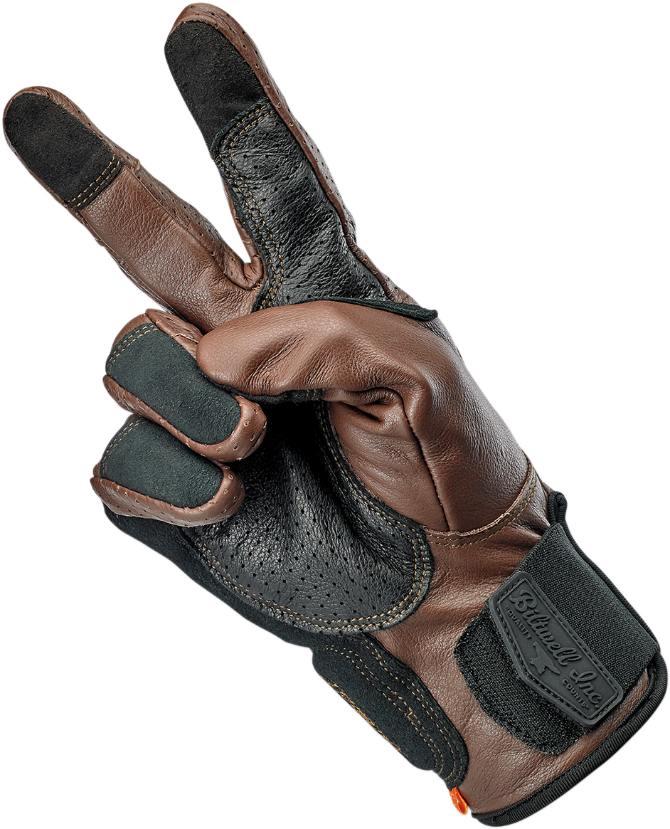Biltwell Borrego Gloves - Chocolate/Black