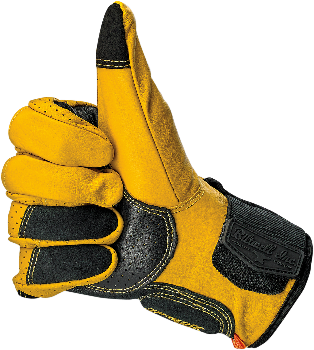 Biltwell Borrego Gloves - Gold/Black