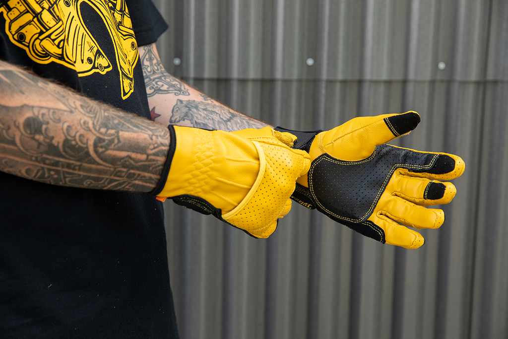 Biltwell Borrego Gloves - Gold/Black