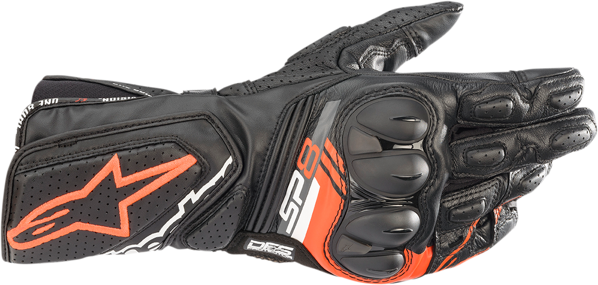 ALPINESTARS SP-8 V3 Gloves - Black/Fluo Red - Small