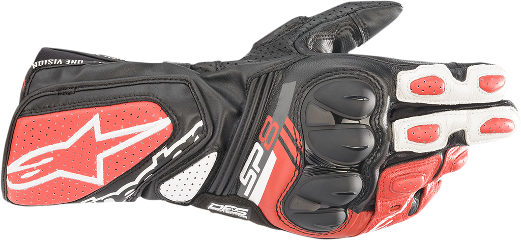 ALPINESTARS SP-8 V3 Gloves - Black/White/Bright Red - Small