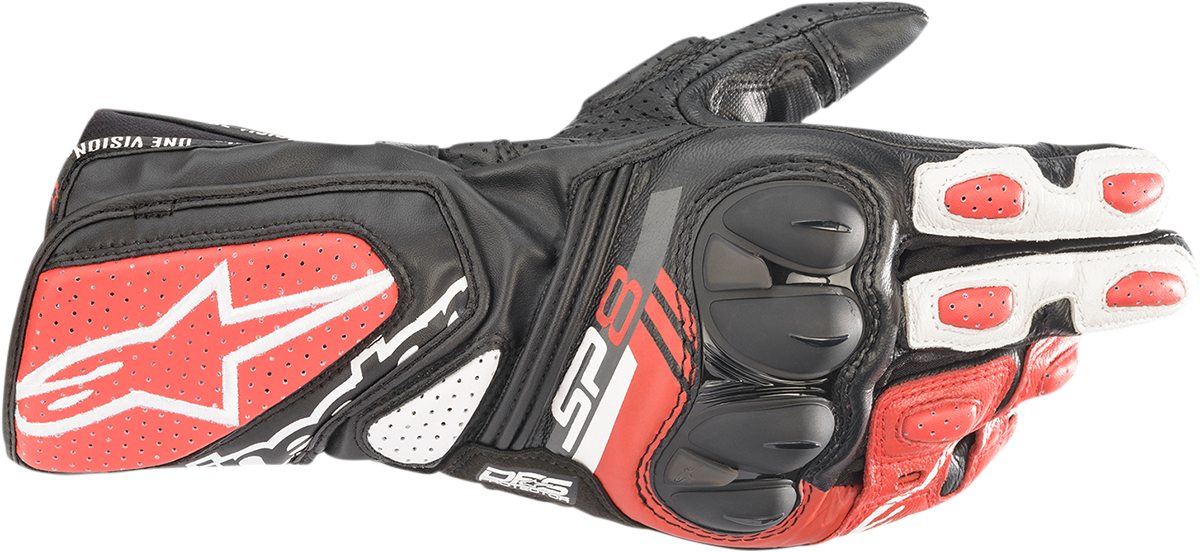 ALPINESTARS SP-8 V3 Gloves - Black/White/Bright Red - Small