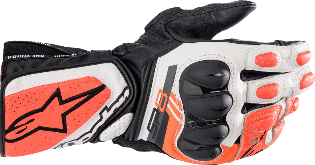 ALPINESTARS SP-8 V3 Gloves - Black/White/Fluo Red - 2XL