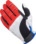 Biltwell Moto Gloves - Red/White/Blue