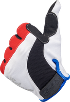 Biltwell Moto Gloves - Red/White/Blue
