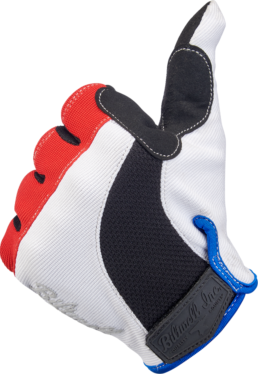 Biltwell Moto Gloves - Red/White/Blue