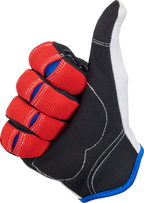 Biltwell Moto Gloves - Red/White/Blue