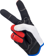 Biltwell Moto Gloves - Red/White/Blue