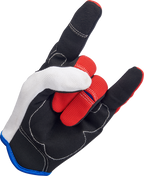 Biltwell Moto Gloves - Red/White/Blue