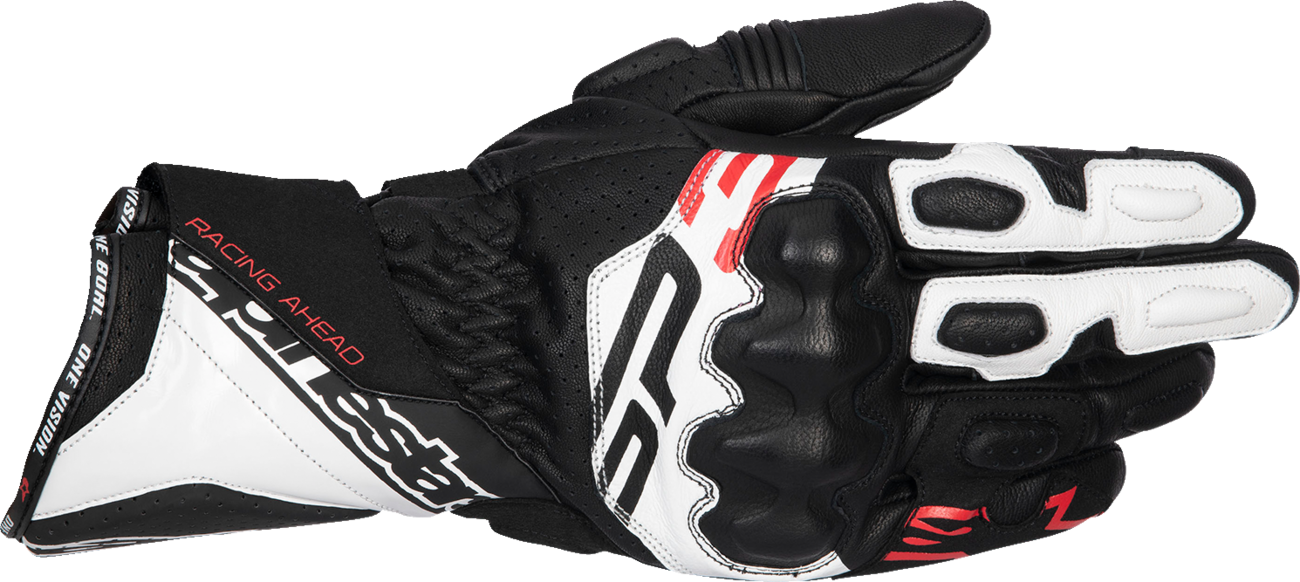 ALPINESTARS SP-3 Gloves - Black/White/Fluo Red - Medium