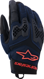 ALPINESTARS Manti Air Gloves - Deep Blue/Fluo Red/Asphalt - Small
