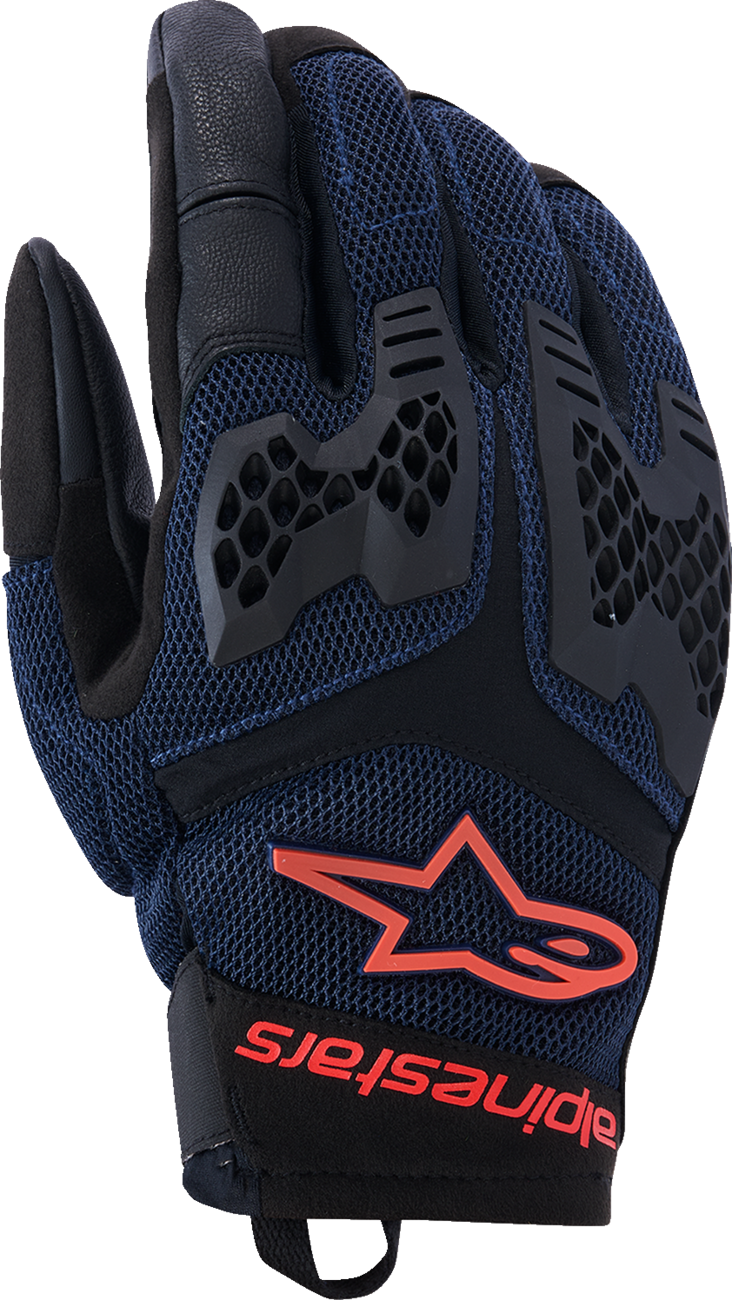 ALPINESTARS Manti Air Gloves - Deep Blue/Fluo Red/Asphalt - Small