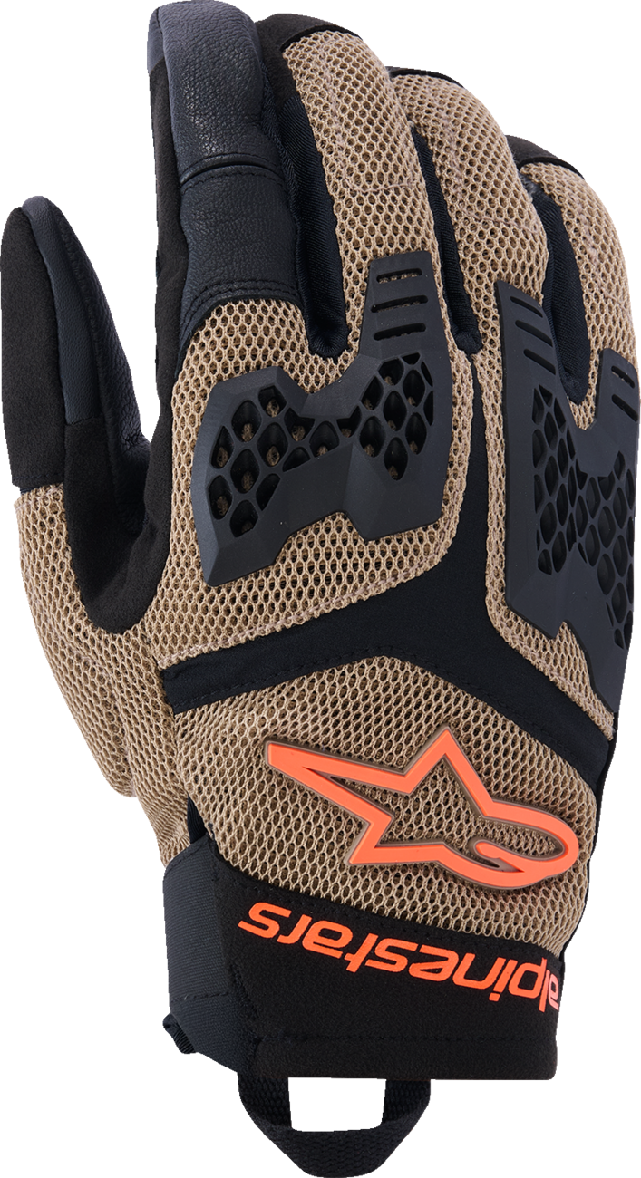 ALPINESTARS Manti Air Gloves - Dark Khaki/Black/Fluo Orange - Small