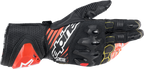 GP Tech v2 Gloves - Black/White/Fluo Red - Small (1)