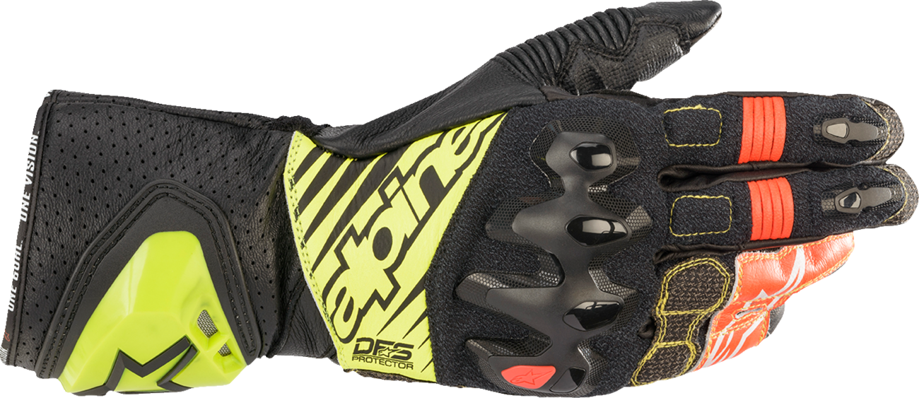 GP Tech v2 Gloves - Black/Fluo Yellow/White/Fluo Red - 3XL (1)