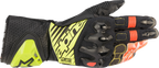 GP Tech V2 S Gloves - Black/Fluo Yellow/White/Fluo Red - Medium (1)
