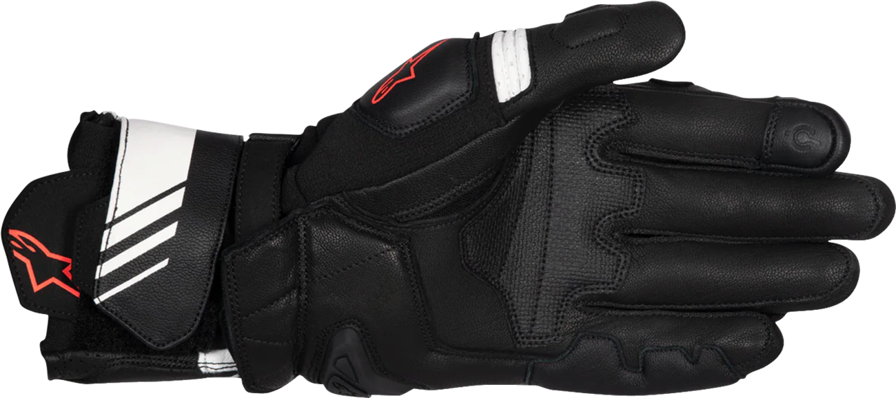 ALPINESTARS GP Plus R V3 Leather Gloves - Black/White/Fluo Red - Small