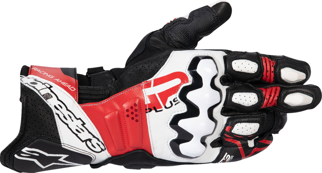 ALPINESTARS GP Plus R V3 Leather Gloves - Black/White/Bright Red - Small