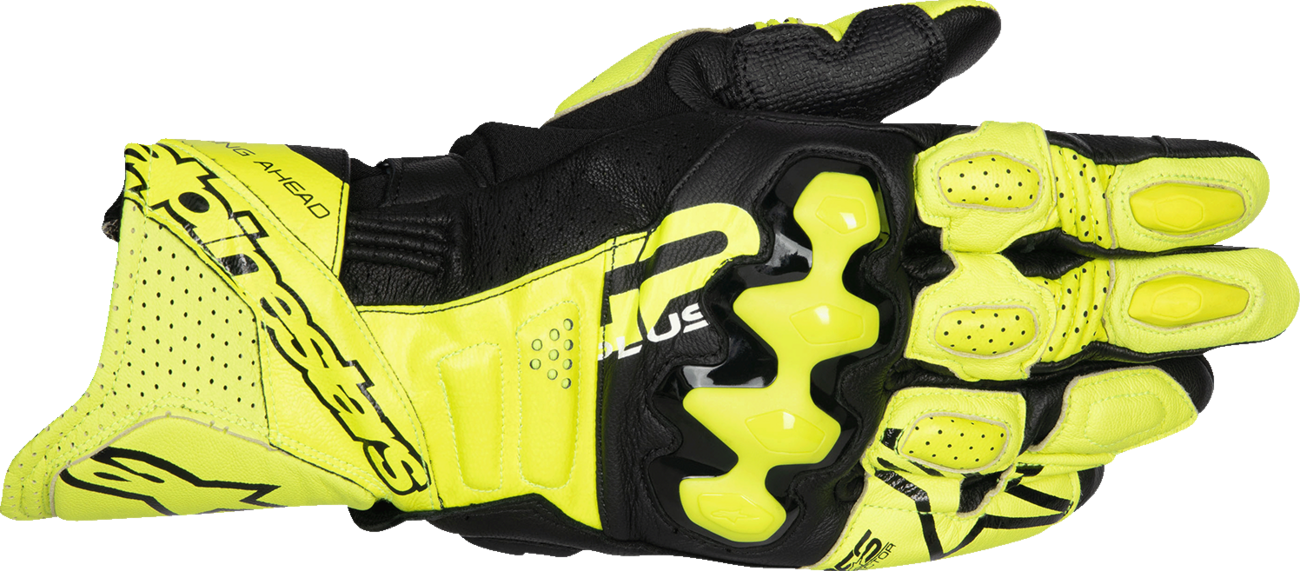 ALPINESTARS GP Plus R V3 Leather Gloves - Fluo Yellow/Black - Large