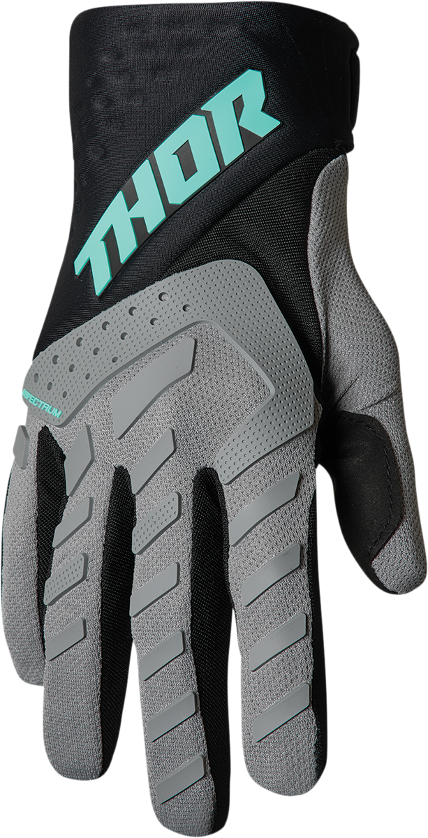 Thor Spectrum Gloves - Gray/Black/Mint