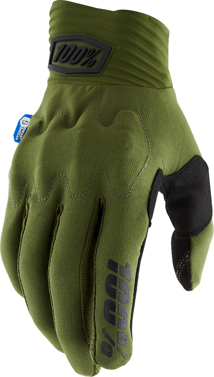 100% Cognito Smart Shock Gloves - Army Green/Black