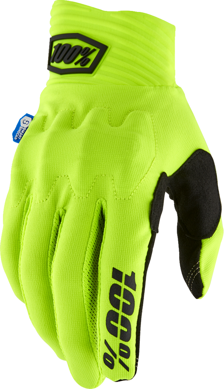 100% Cognito Smart Shock Gloves - Fluorescent Yellow