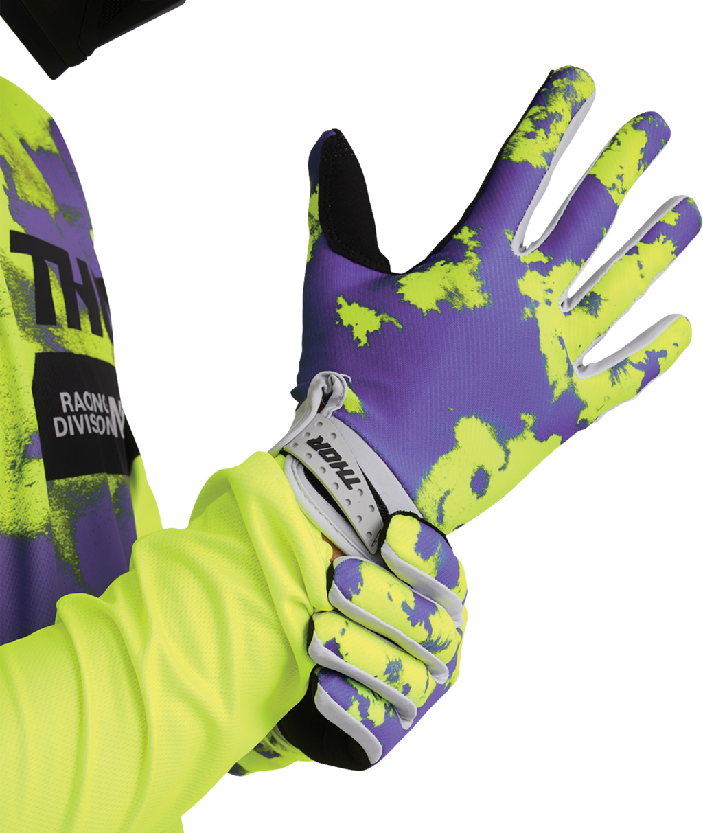 Thor Launchmode Bleach Gray/acid Gloves