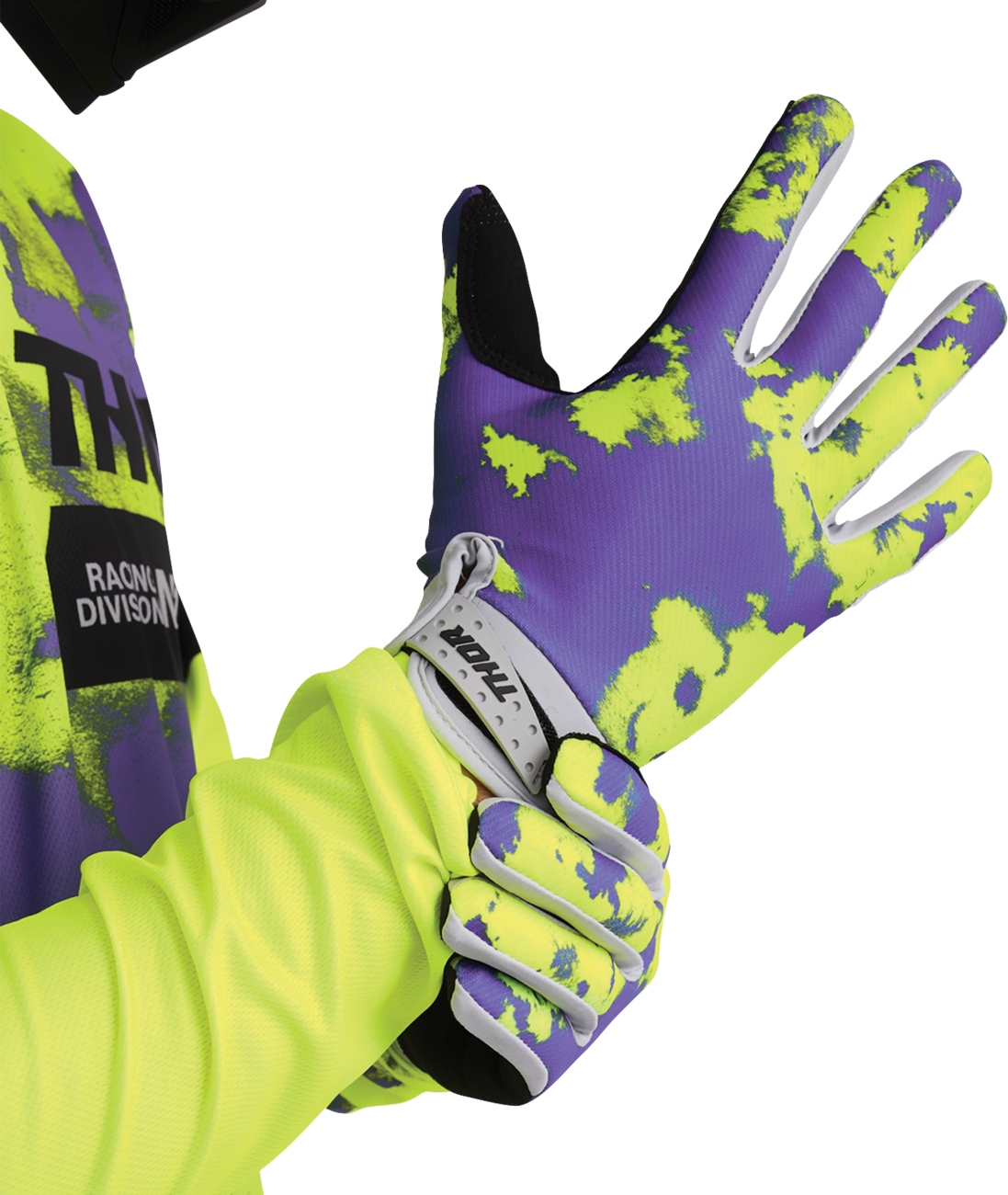 Thor Launchmode Bleach Gray/acid Gloves
