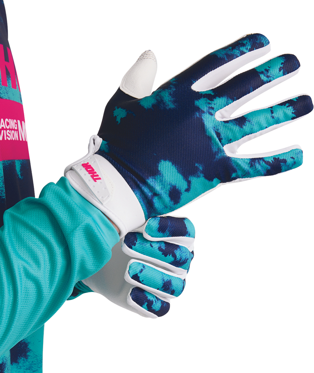 Thor Launchmode Bleach White/aqua Gloves