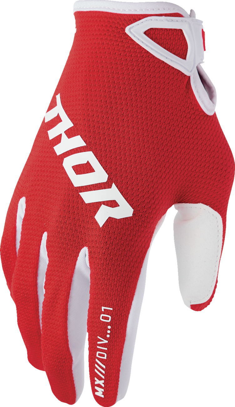 Thor Ridemode Static Gloves - Red