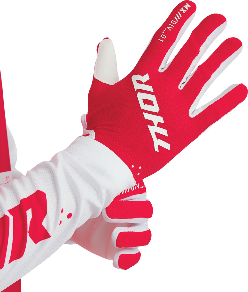 Thor Ridemode Static Gloves - Red