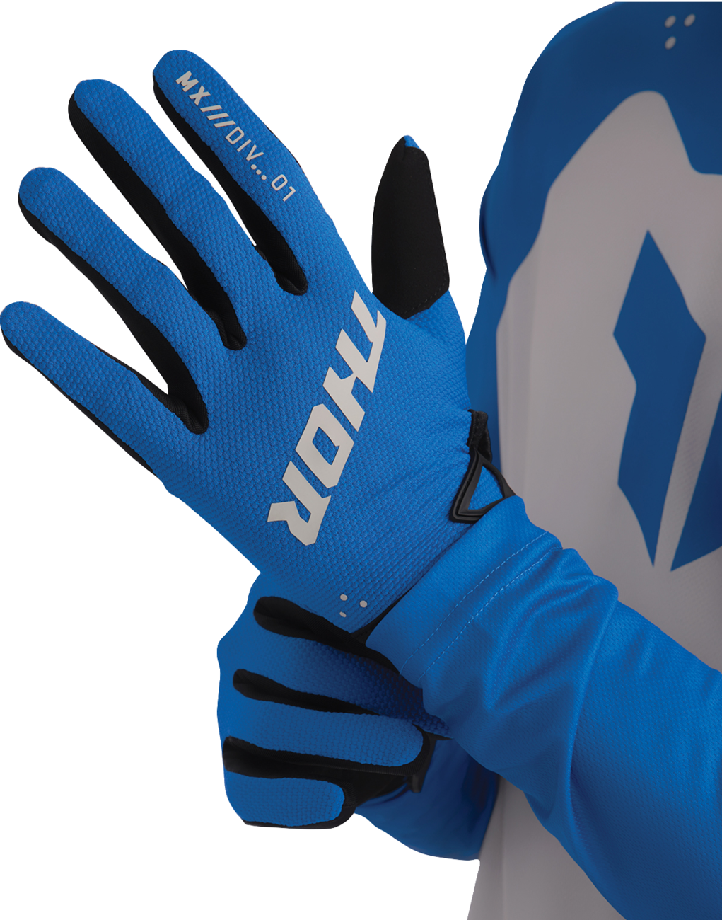 Thor Ridemode Static Blue Gloves