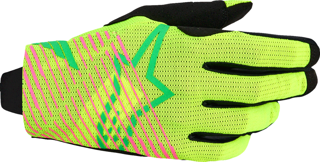 ALPINESTARS Radar Pro Gloves - Green/Fluo Yellow/Fluo Pink - Small