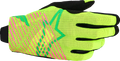 ALPINESTARS Radar Pro Gloves - Green/Fluo Yellow/Fluo Pink - Small