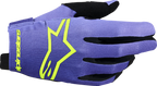 ALPINESTARS Radar Gloves - Purple/Fluo Yellow - Small