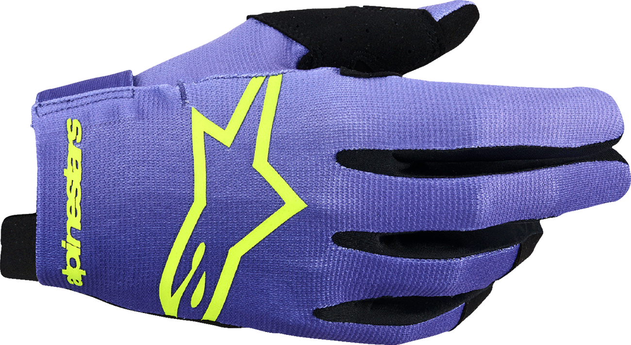 ALPINESTARS Radar Gloves - Purple/Fluo Yellow - Small