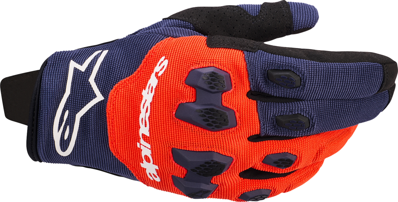 ALPINESTARS Pro-Dura Gloves - Navy/Hot Orange/White - Small