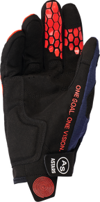 ALPINESTARS Pro-Dura Gloves - Navy/Hot Orange/White - Small