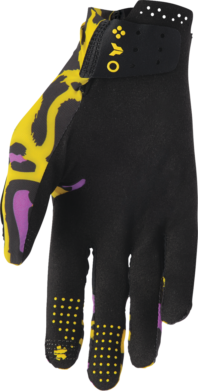 Thor Sportmode Cheetah Yellow/purple Gloves