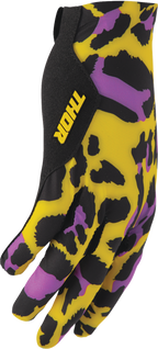 Thor Sportmode Cheetah Yellow/purple Gloves
