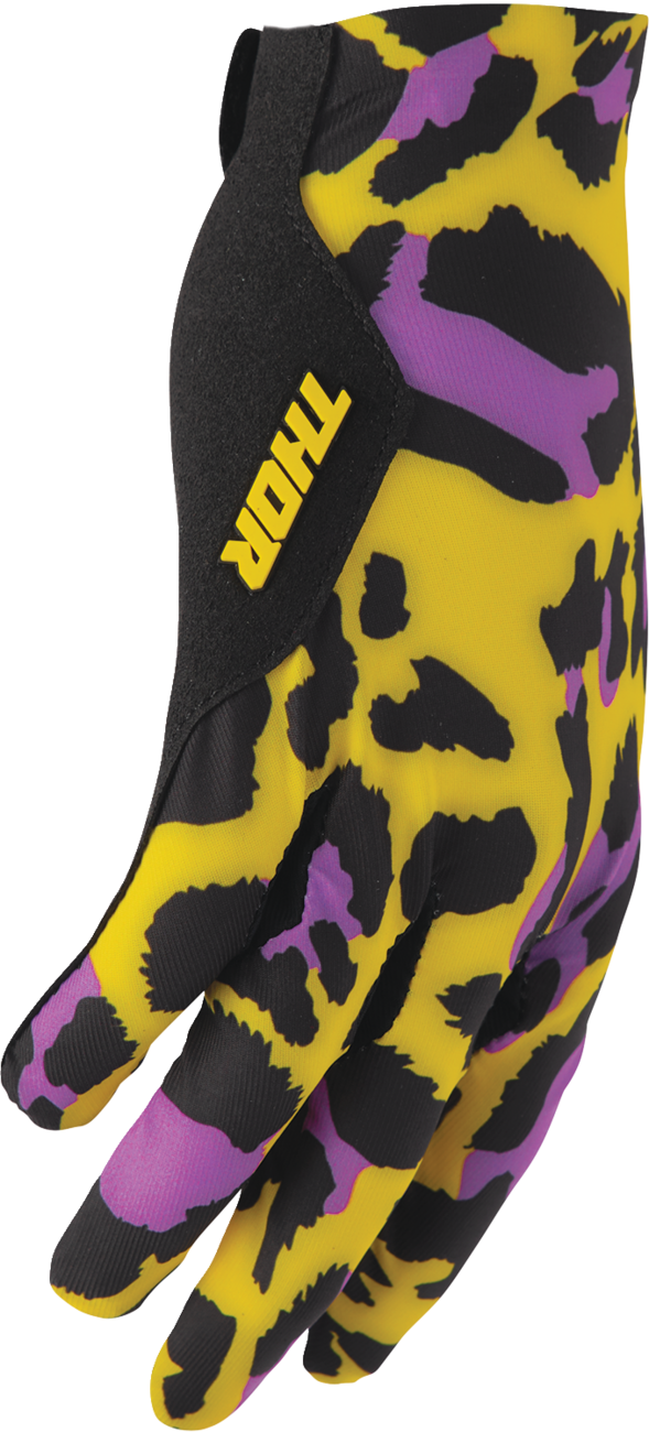 Thor Sportmode Cheetah Yellow/purple Gloves