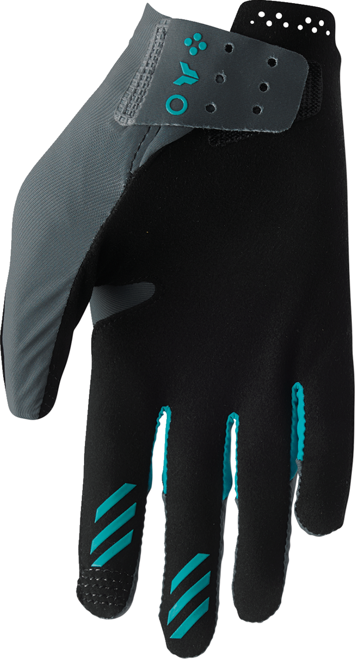 Thor Womens Sportmode Iconic Gray/aqua Gloves