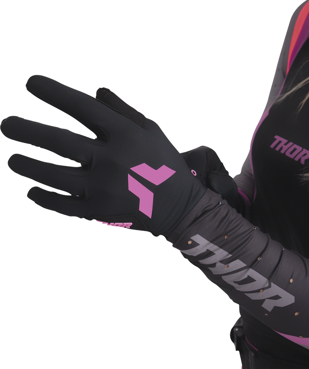 Thor Womens Sportmode Iconic Black/orchid Gloves