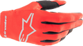 ALPINESTARS Youth Radar Gloves - Mars Red/Silver - Small